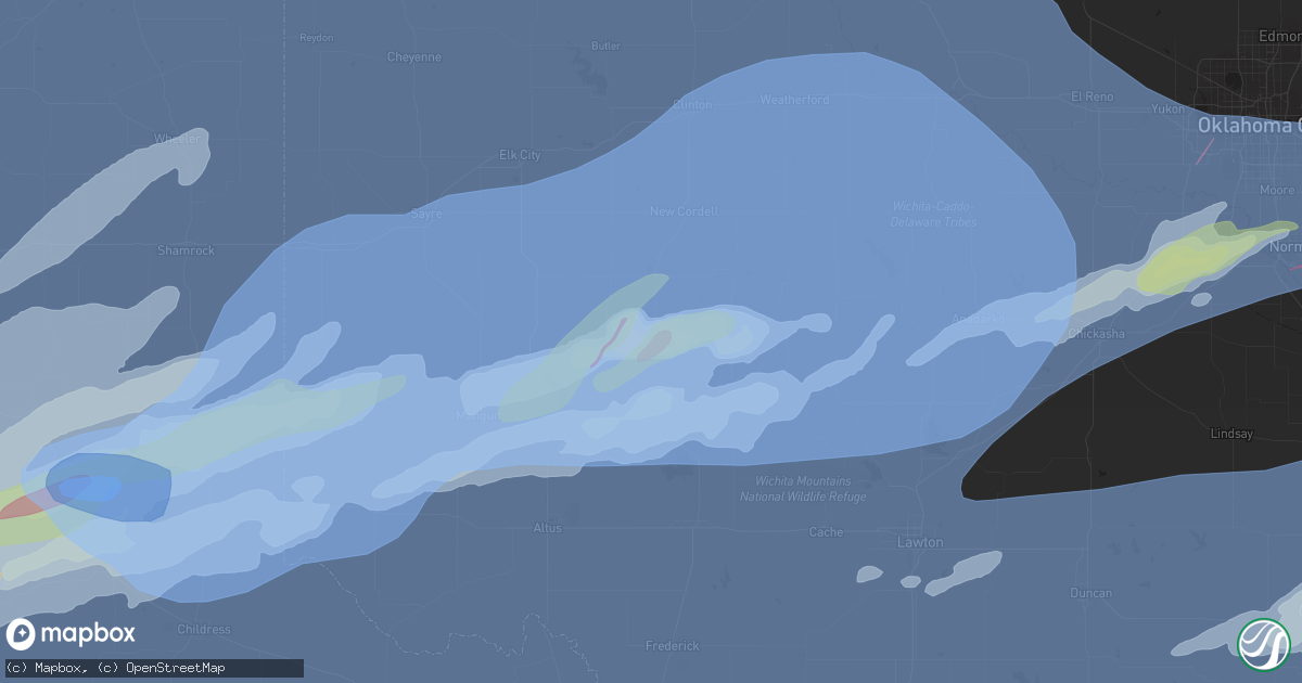Hail Map in Hobart, OK on February 26, 2023 HailTrace
